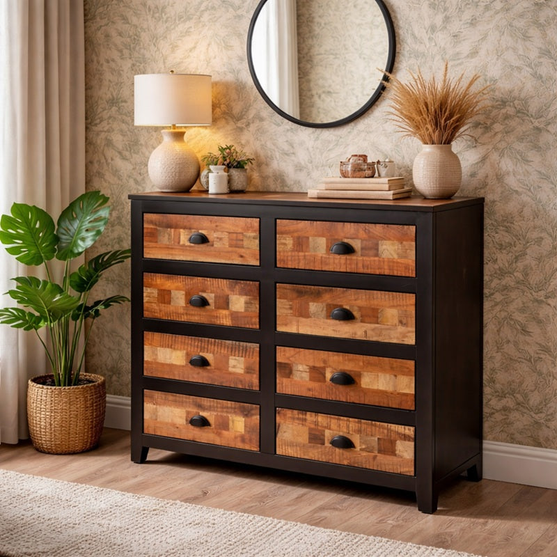 Impressie afbeelding van het vintage Arnold dressoir in een huiselijk omgeving.