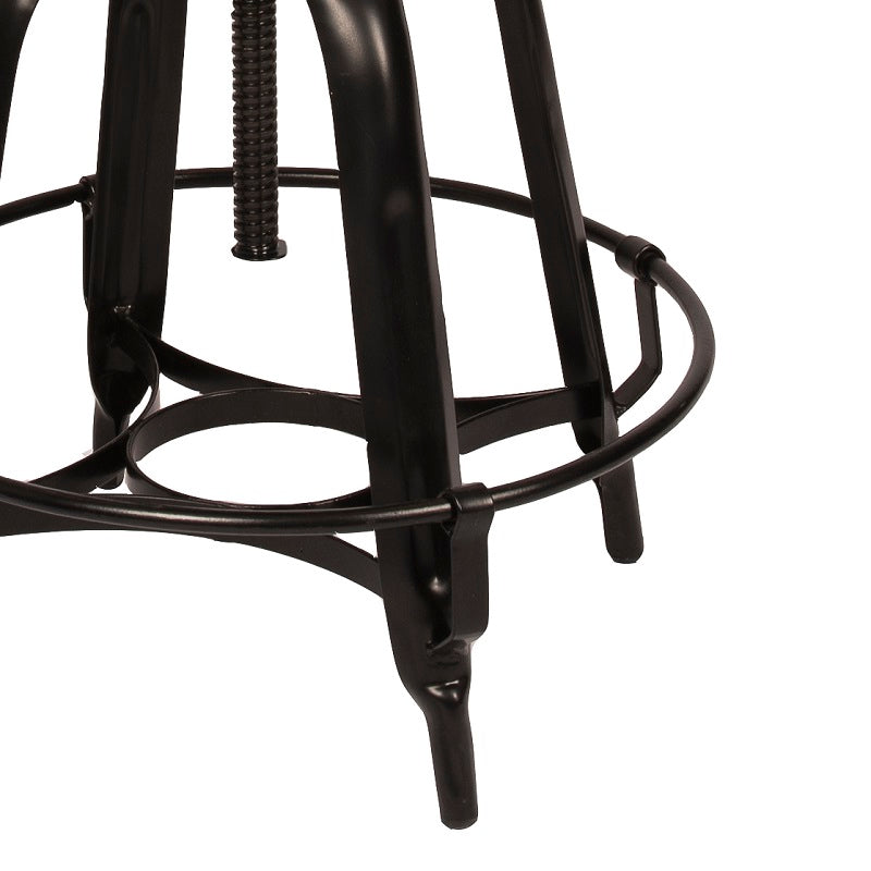 Tabouret kruk Babet met zwart onderstel van staal 