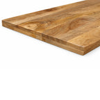 Blad van mangohout behandeld met een coating.
