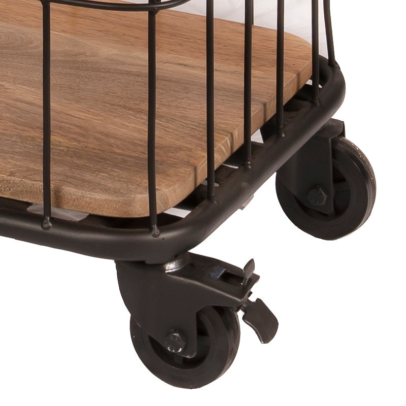 De cage gaaskarren hebben 4 zwenkwielen waarvan 2 uitgevoerd met een rem.