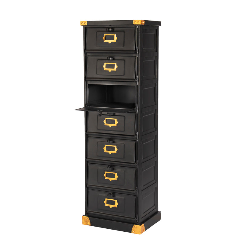 De kleppenkast vintage Gonzo heeft 7 kleplades en is uitgevoerd met etikethouders en is tevens afsluitbaar.