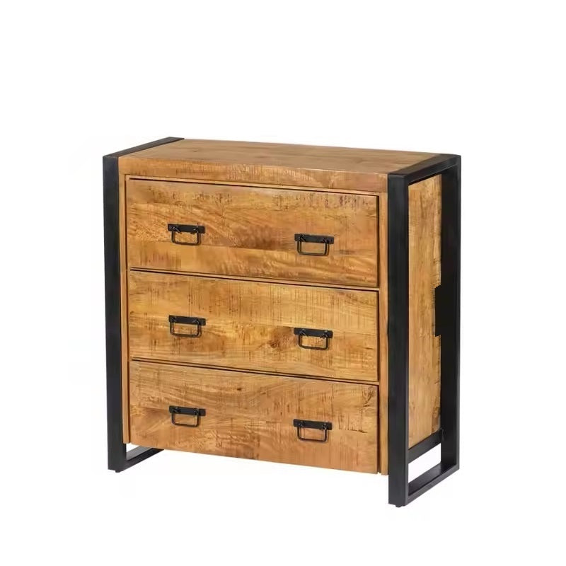 Dressoir van hout en metaal.