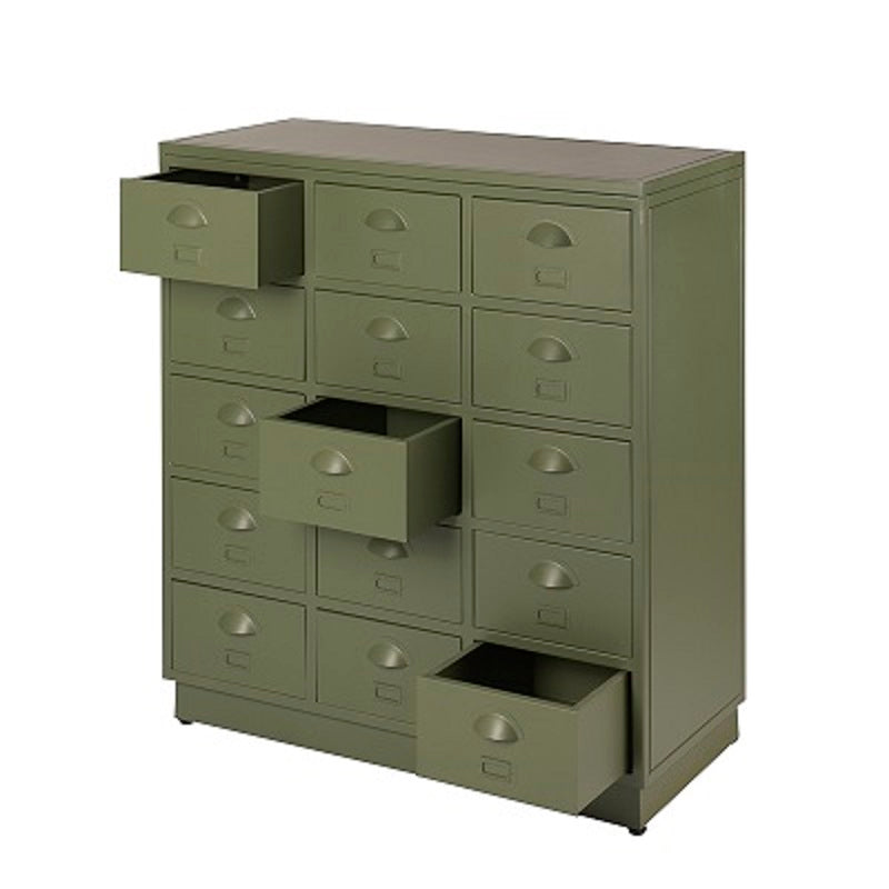 De One Five ladekast heeft een klassieke bijgewerkte lak waardoor dit dressoir een refurbished uitstraling krijgt.