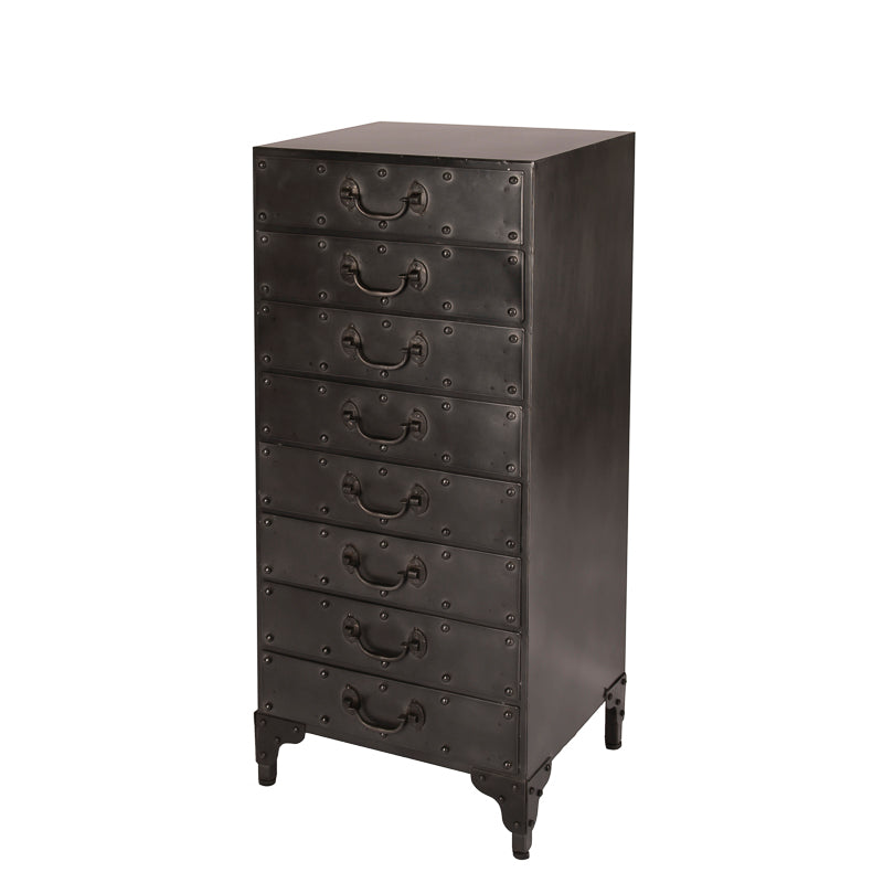 Ladekast Ramiro in de kleur vintage zwart.