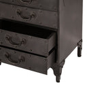 Detail afbeelding van de steldoppen onder de vintage ladekast ramiro.