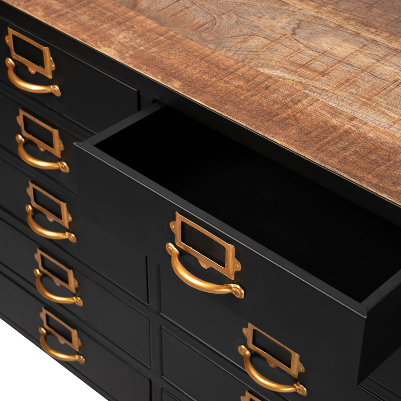 Detail afbeelding topblad van het dressoir Rizzo.