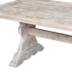 Grote tafel met whitewash afwerking.
