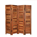 Achterkan van de Separate Four roomdivider van mangohout.