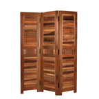 Achterkant van de roomdivider Separate Three van gerecycled mangohout.
