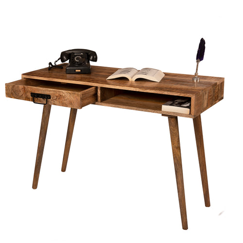 Bureau van mangohout en 1 lade.