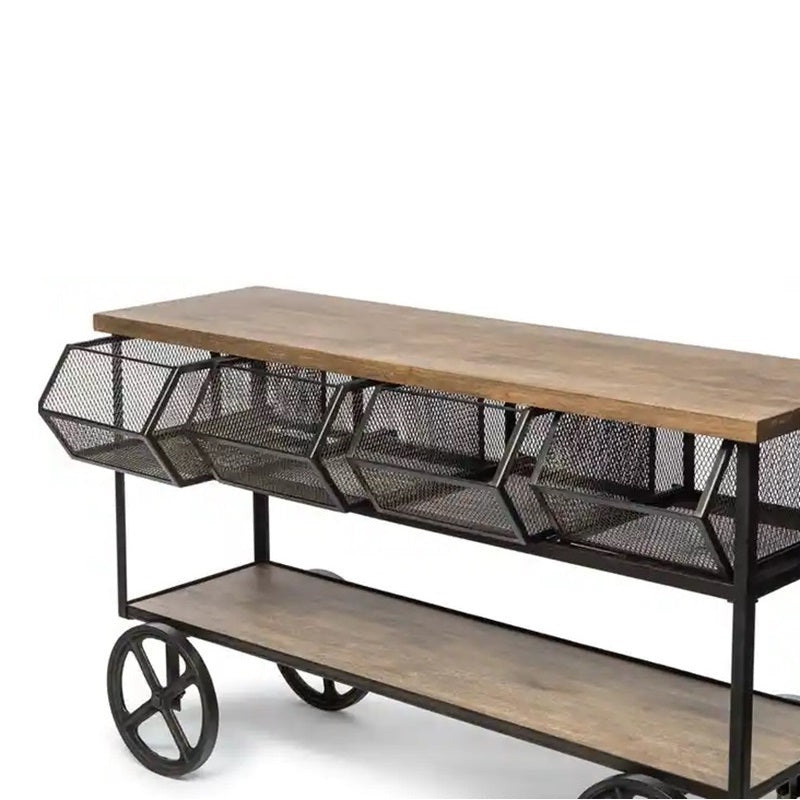 De industriële Swedish Chef groentewagen heeft diverse mogelijkheden voor het uitstallen van fruit en groente geschikt voor thuis en horeca.