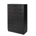 De Two One refurbished look zwarte ladekast is het ultieme meubel met opbergruimte voor in een industrieel of vintage interieur.